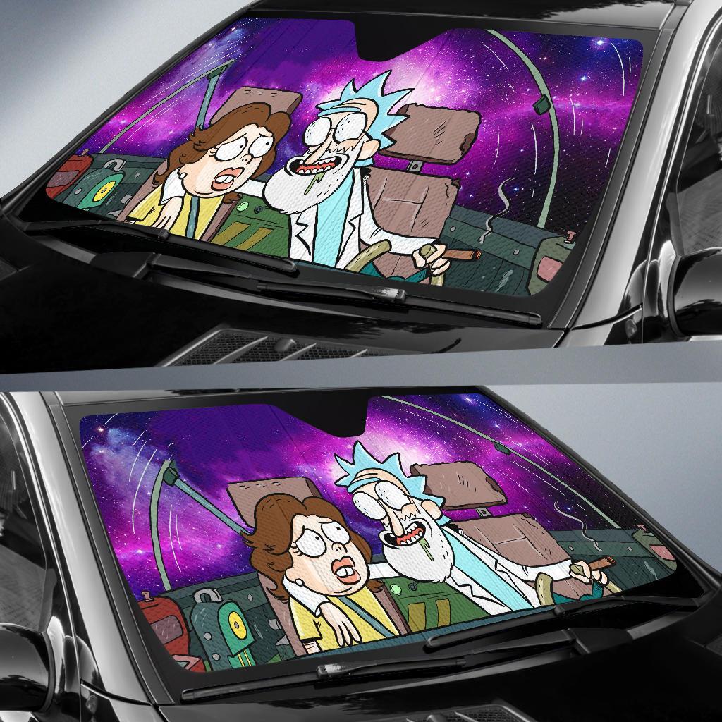 Rick And Morty Space Car Sun Shade Amazing Best Gift Ideas 2021