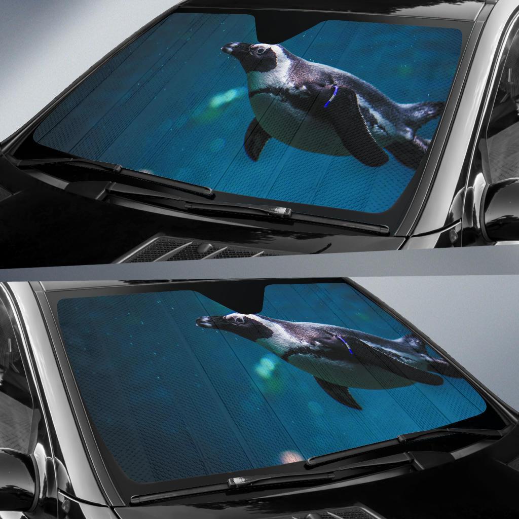 Penguin Swiming In The Sea Car Auto Sunshades Amazing Best Gift Ideas 2022