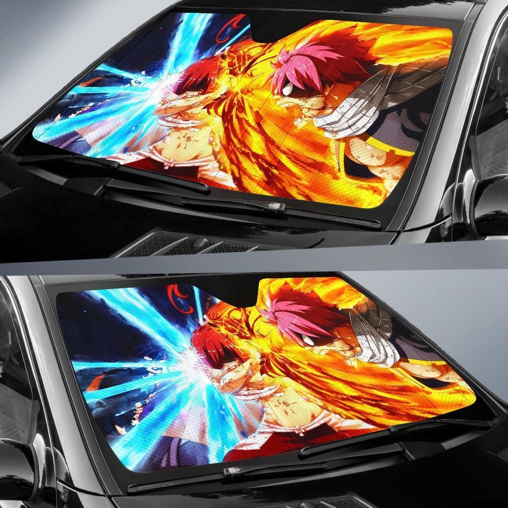 Natsu Erza Gray Fight Fairy Tail Anime Auto Sun Shades Amazing Best Gift Ideas 2022