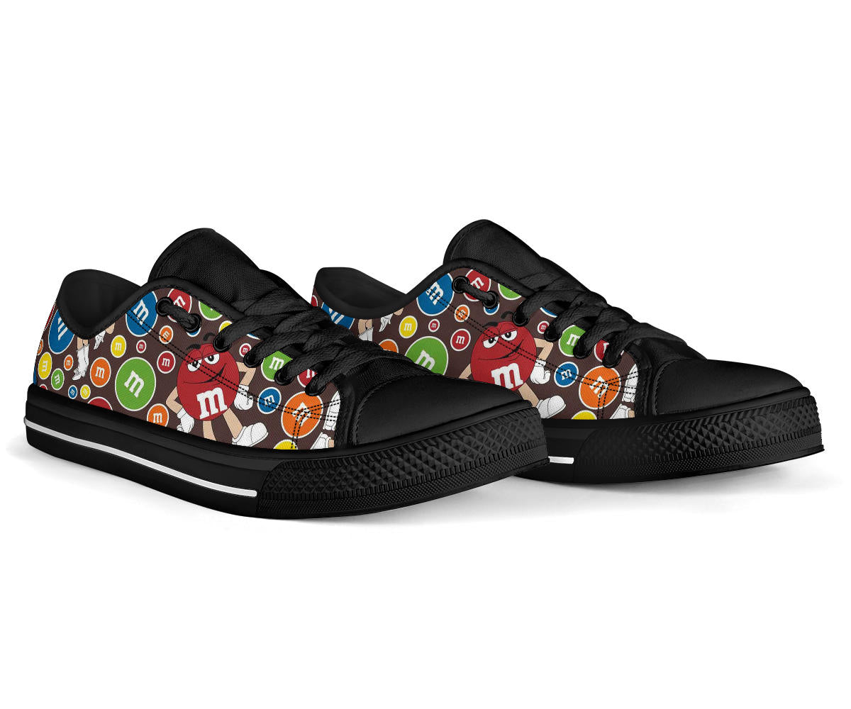 M&M Chocolate Pattern Low Top Shoes