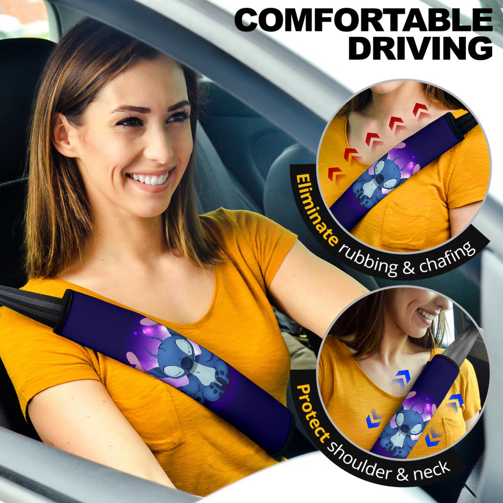 Stitch Do Yoga Funny Custom Premium Seat Belt Cover