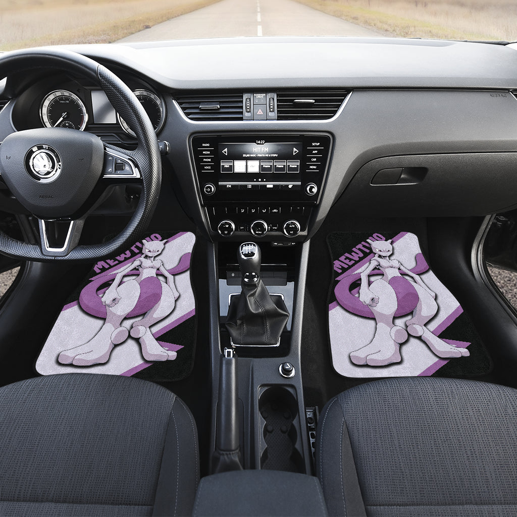 Mewtwo Car Floor Mats Custom Anime Pokemon Car Interior Accessories