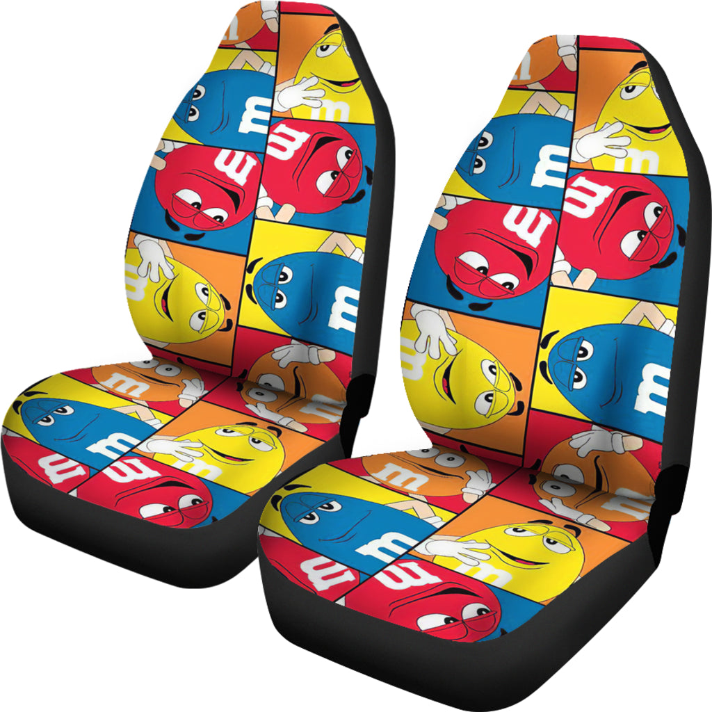 M & M Chocolate Coloring Car Seat Covers - 99shirt