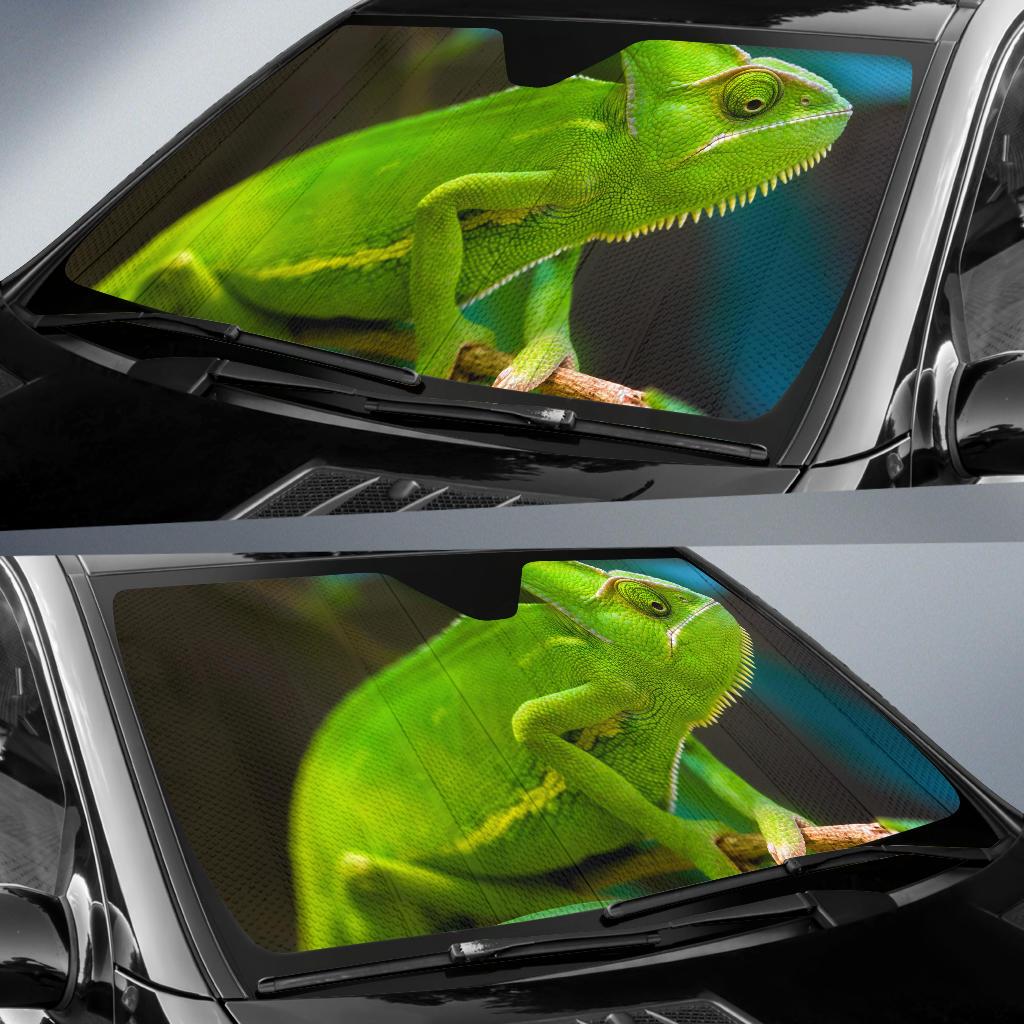 Chameleon Green Hd Car Sun Shade Gift Ideas 2022