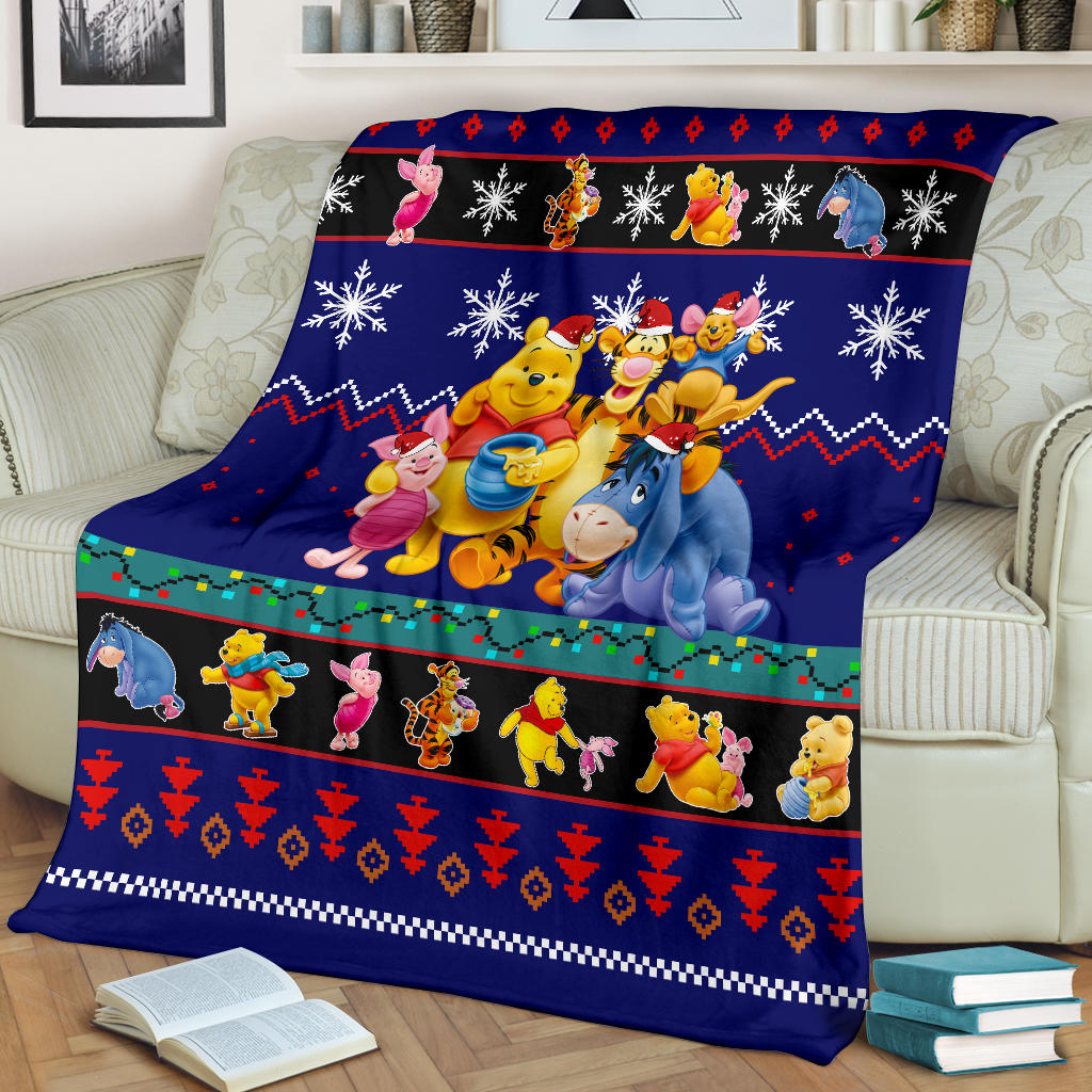 Pooh Christmas Blanket Amazing Gift Idea