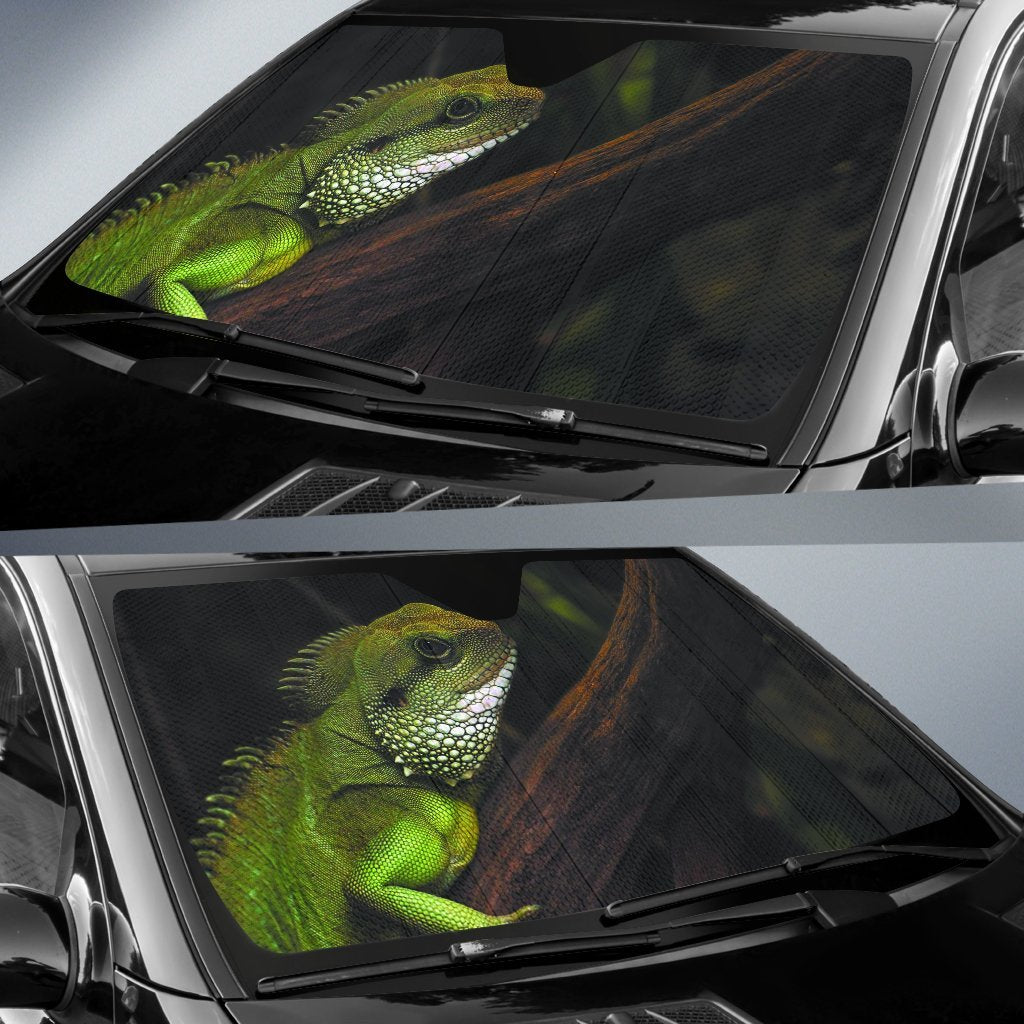 Chameleon On A Bough Car Auto Sunshades Amazing Best Gift Ideas 2022