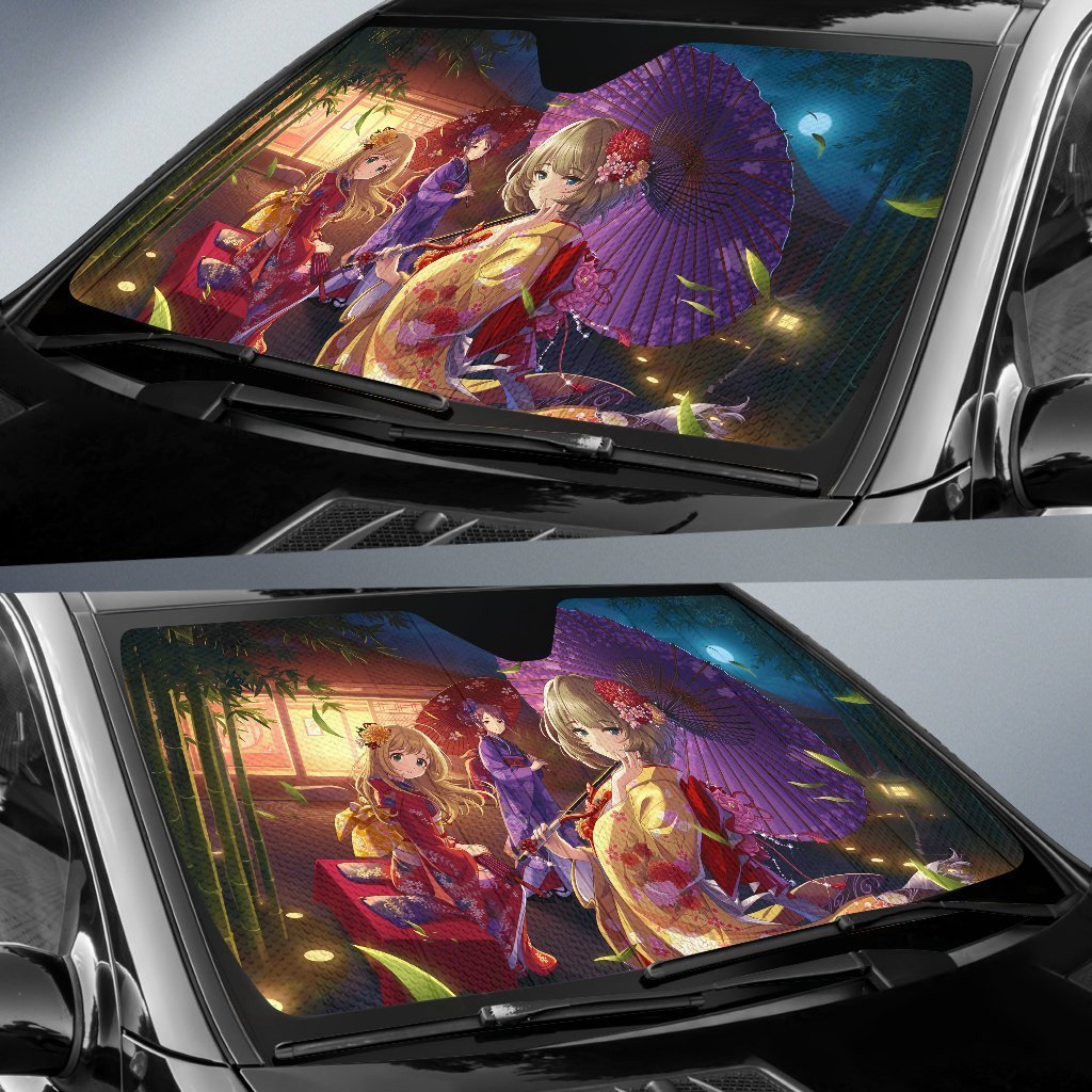 Anime Girl Art Car Sun Shades Amazing Best Gift Ideas 2022
