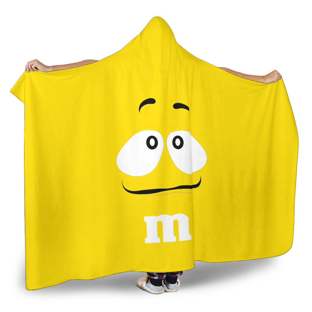 M&M Yellow Chocolate Hooded Blanket