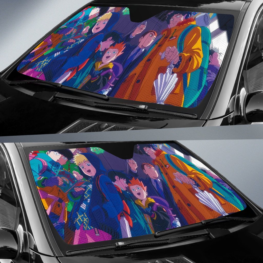Mob Psycho 100 Kageyama & Friends Car Auto Sunshade Anime 2022 Amazing Best Gift Ideas 2022