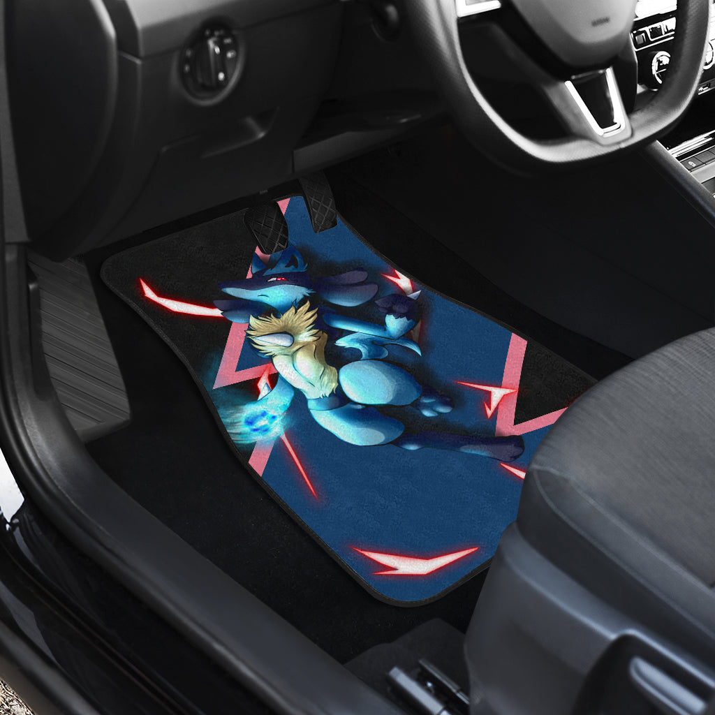 Lucario Car Floor Mats Custom Anime Pokemon Car Interior Accessories