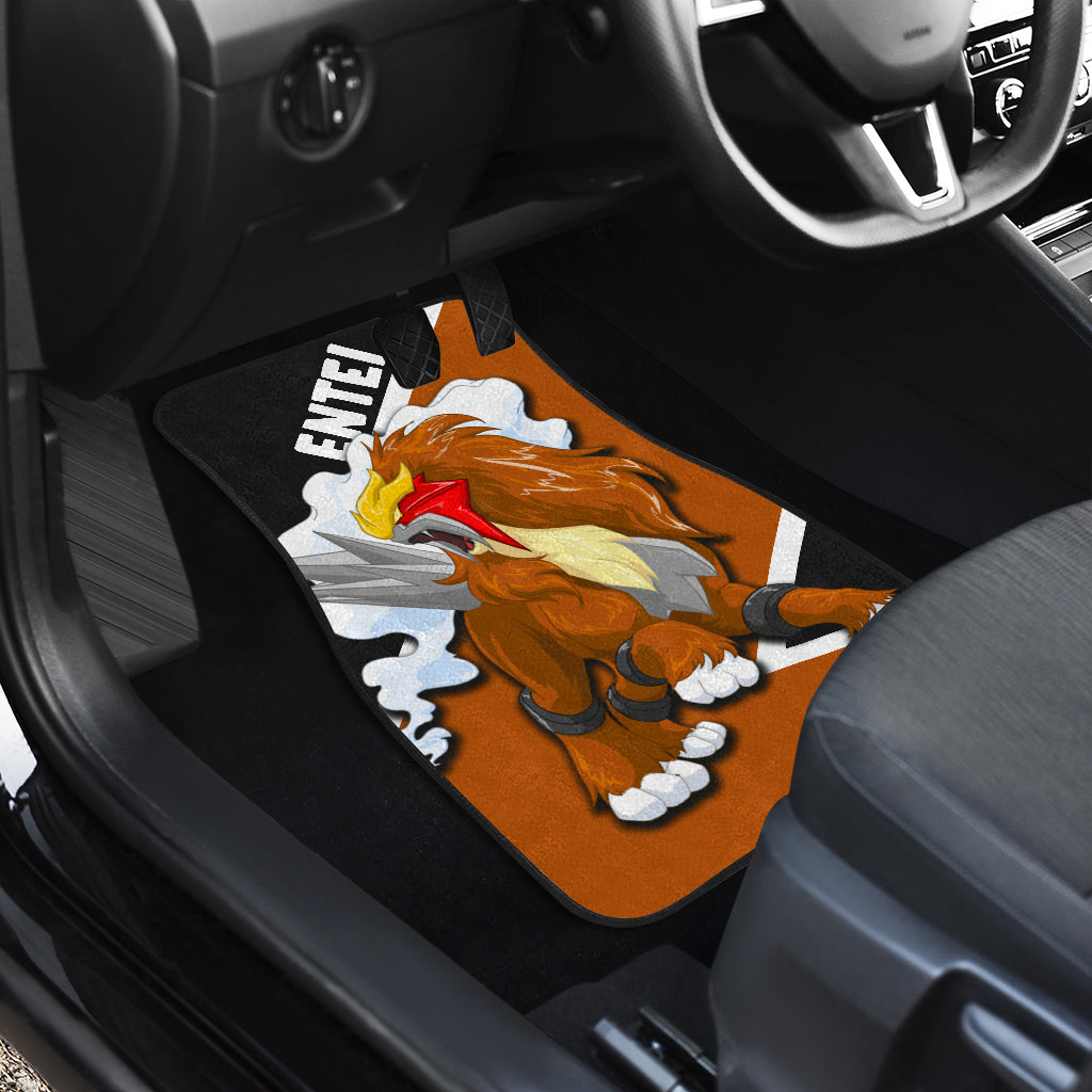 Entei Car Floor Mats Custom Anime Pokemon Car Interior Accessories