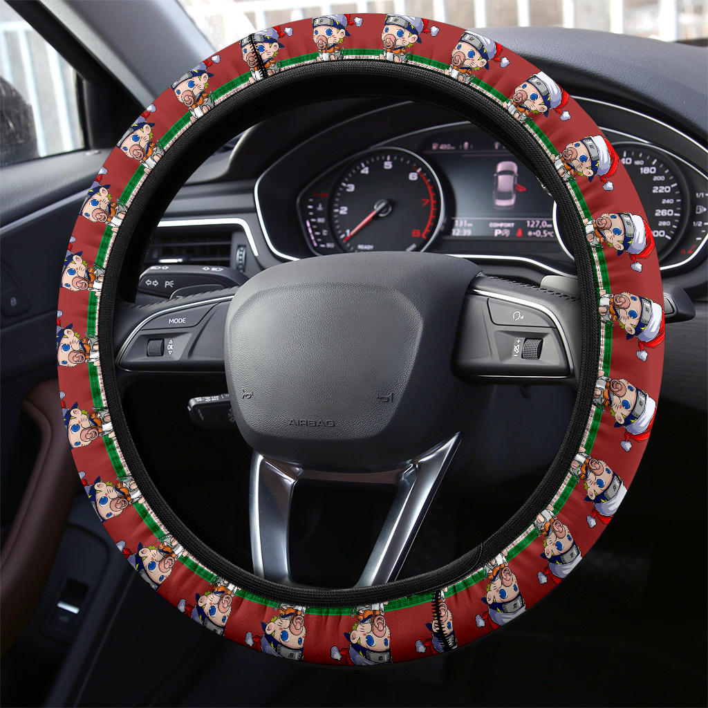 Baby Santa Naruto Demon Slayer Anime Premium Custom Car Steering Wheel Cover 1