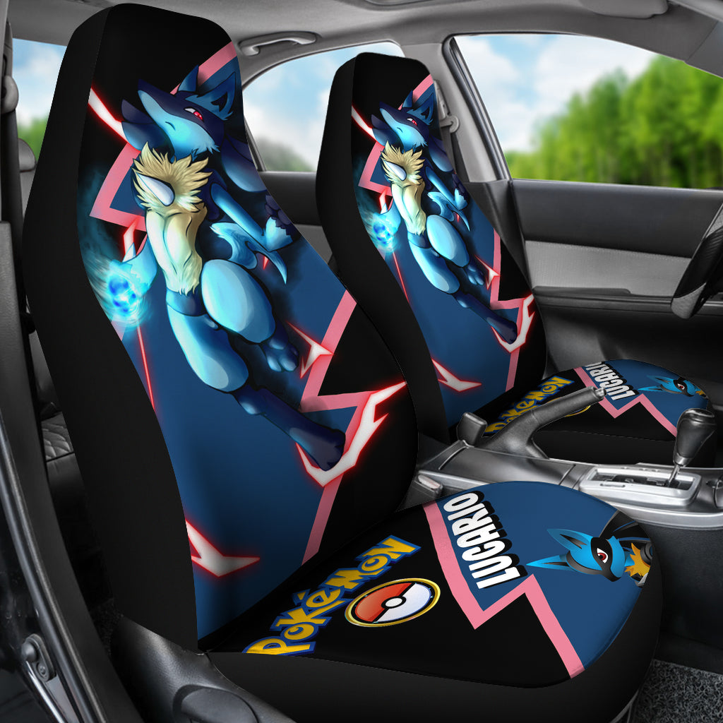 Lucario Car Seat Covers Custom Anime Pokemon Car Accessories