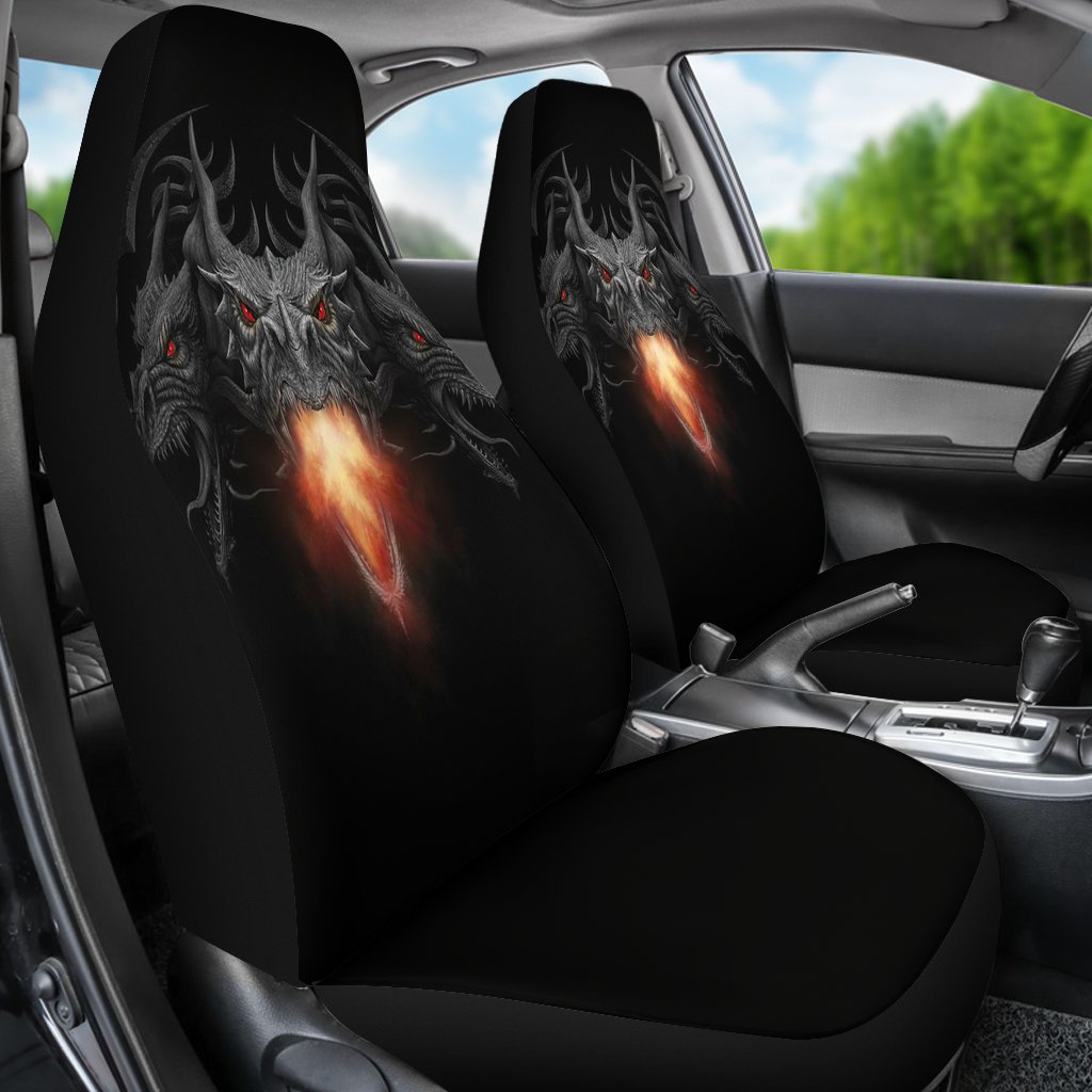3 Dragon Heads Car Seat Covers