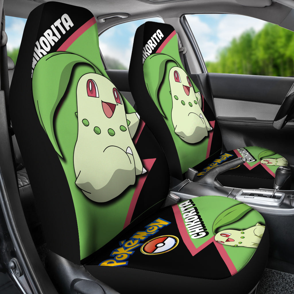 Chikorita Car Seat Covers Custom Anime Pokemon Car Accessories