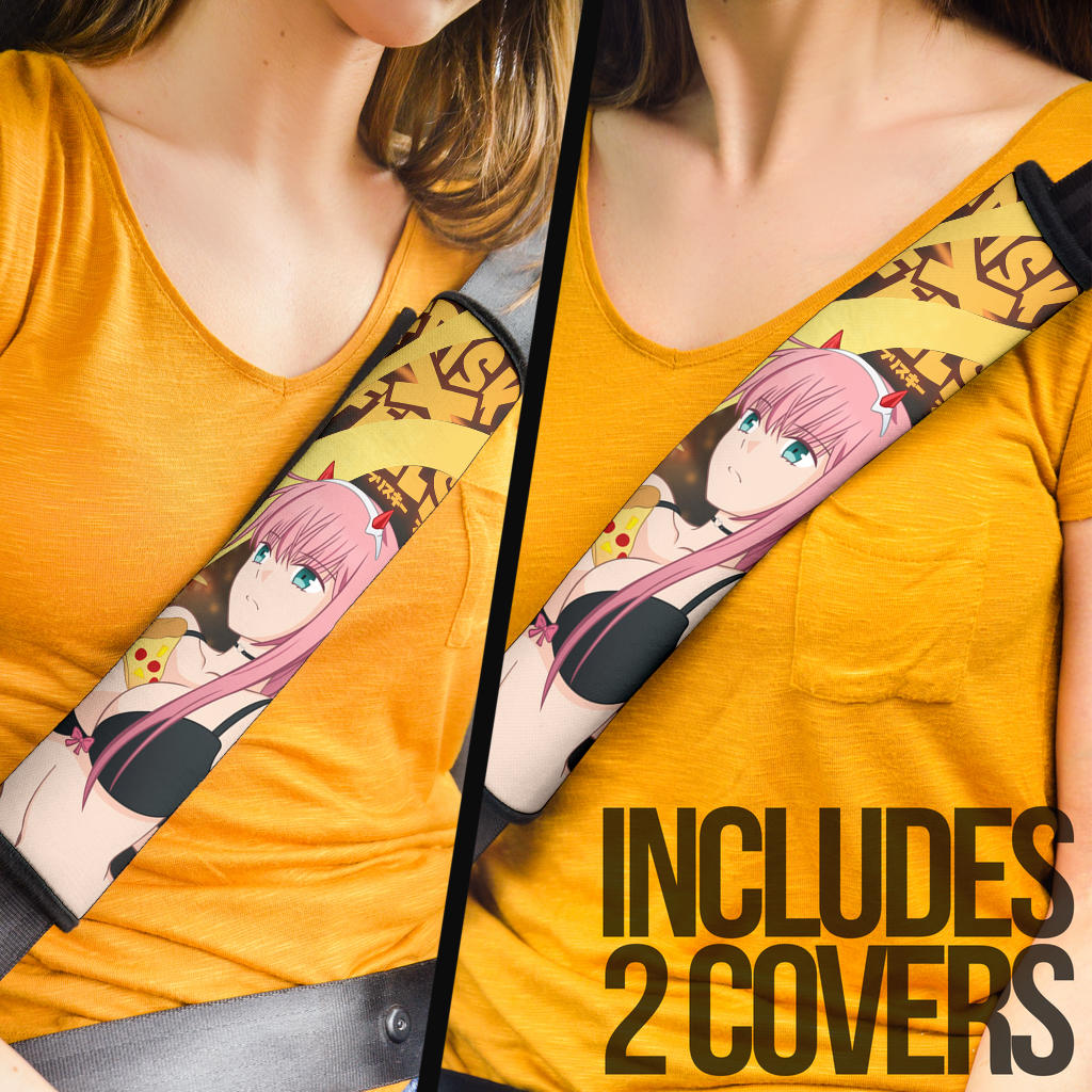 Zero Two Anime Girl Seat Belt Cover