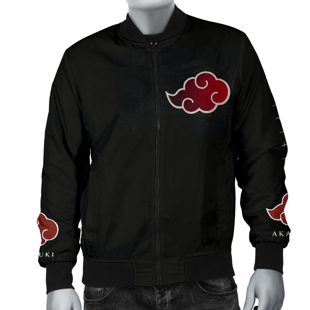 Akatsuki Naruto Motor Bomber Jacket Model 1 - 99shirt