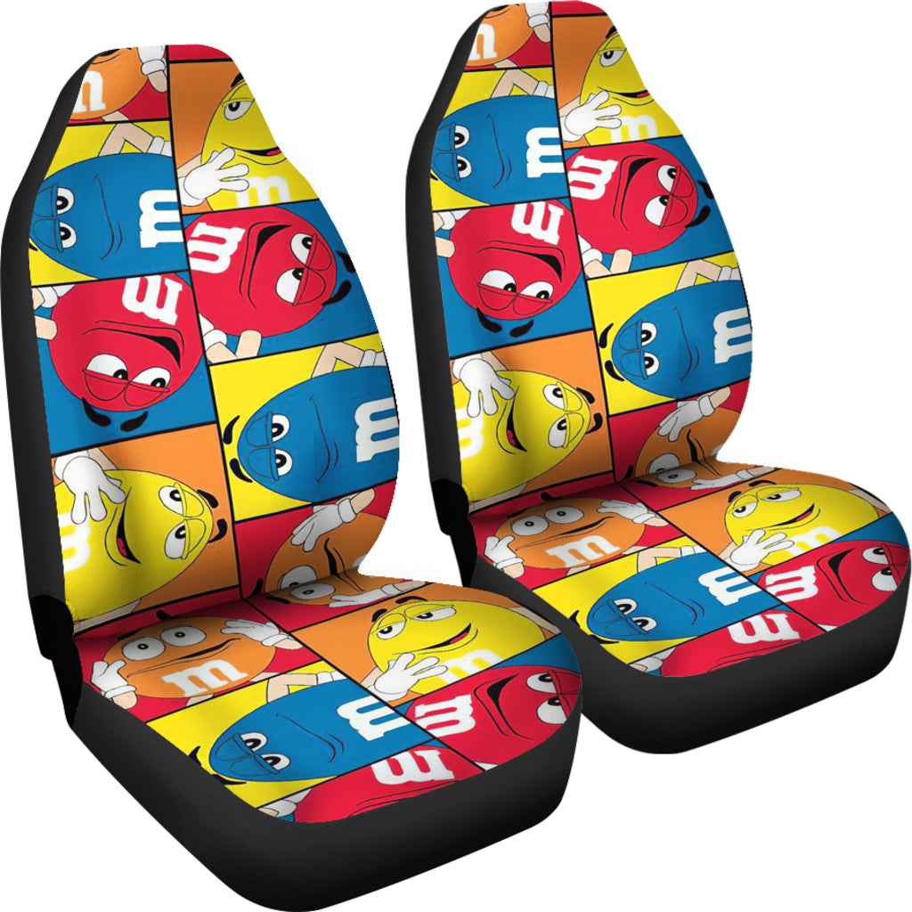 M & M Chocolate Coloring Car Seat Covers - 99shirt