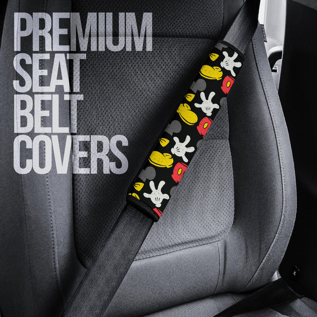 Mice Repeat Pattern Car Seat Belt Covers Custom Animal Skin Printed Car Interior Accessories Perfect Gift