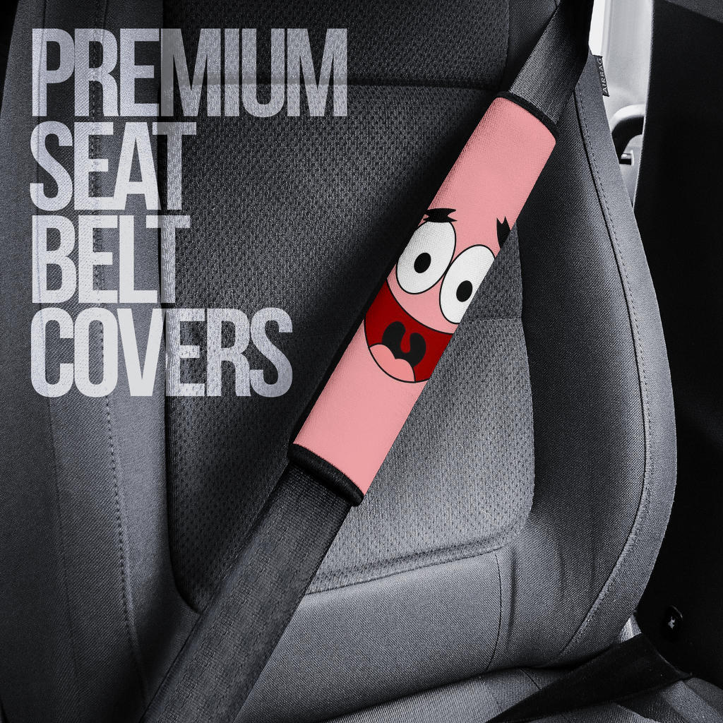 Patrick Star Car Seat Belt Covers Custom Animal Skin Printed Car Interior Accessories Perfect Gift