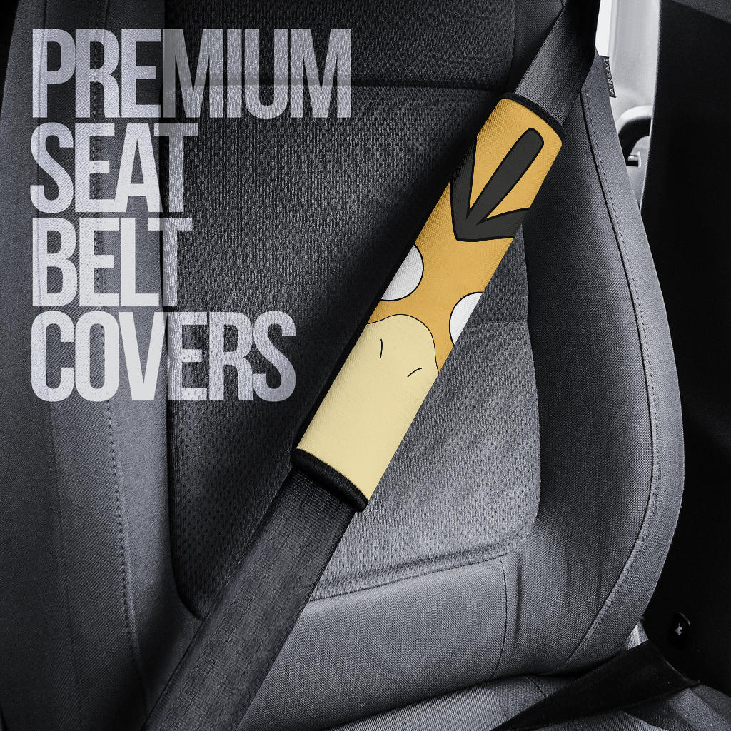 Pokemon Psyduck Car Seat Belt Covers Custom Animal Skin Printed Car Interior Accessories Perfect Gift