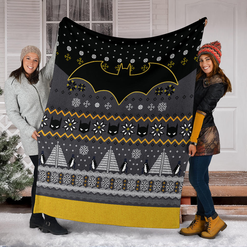 Batman Art Ugly Christmas Custom Blanket Home Decor