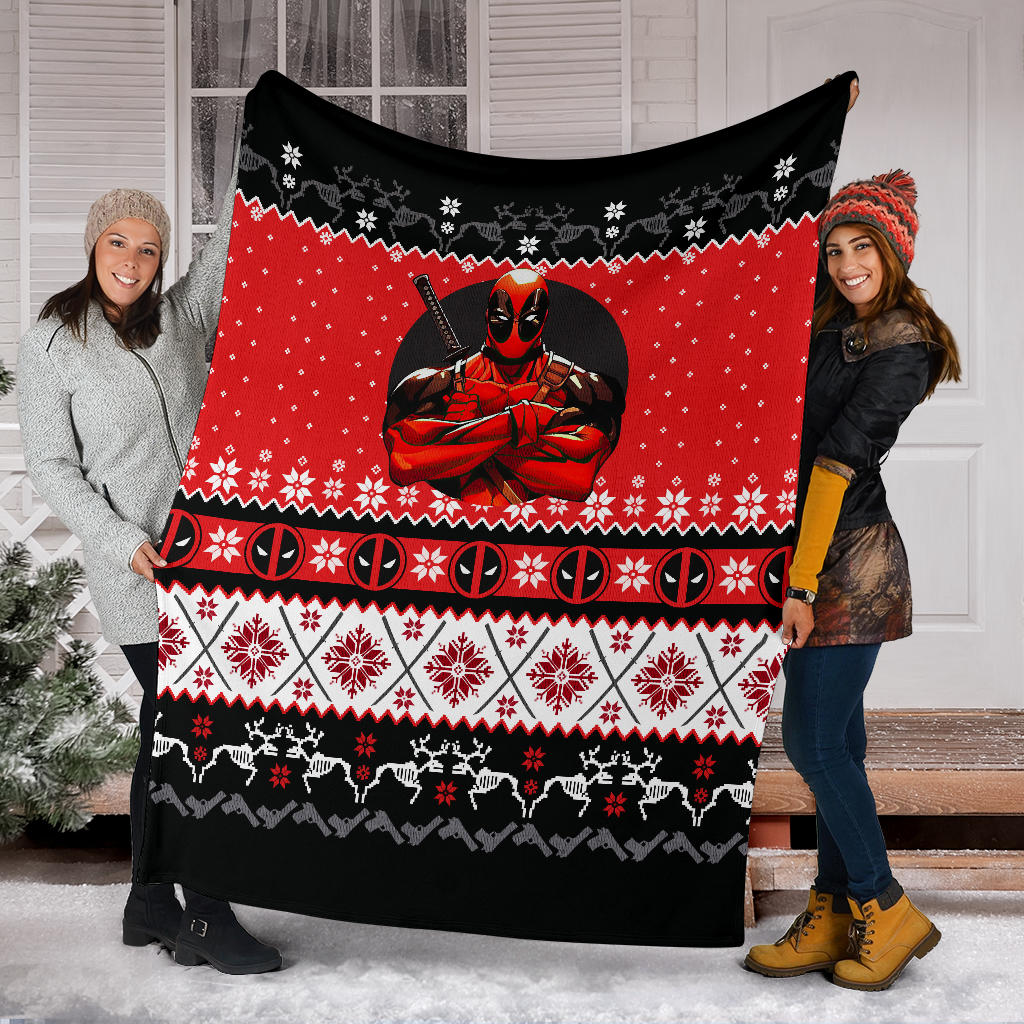 Deadpool Ugly Christmas Custom Blanket Home Decor
