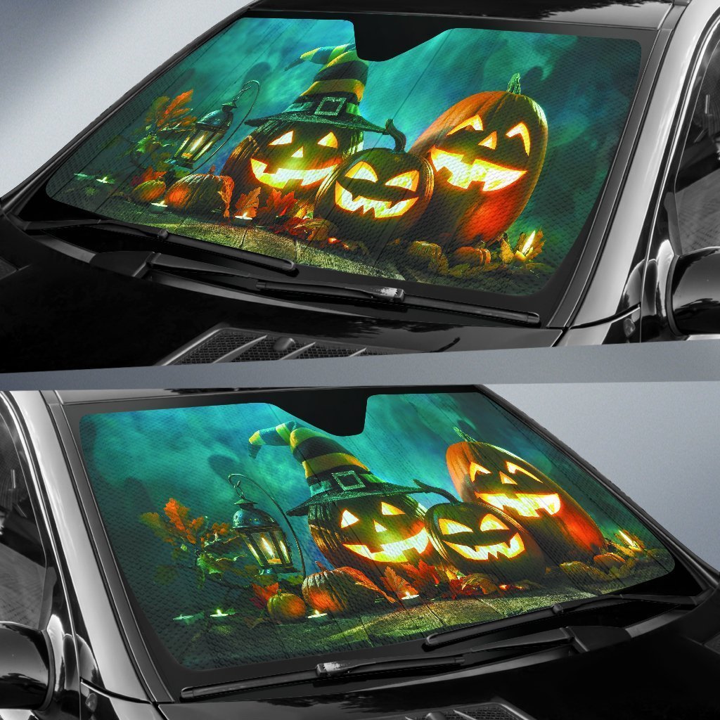 Halloween Pumpkin Car Sun Shades Amazing Best Gift Ideas 2022