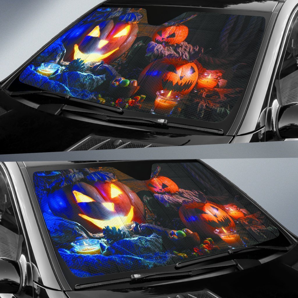 Halloween Pumpkins Car Sun Shades Amazing Best Gift Ideas 2022