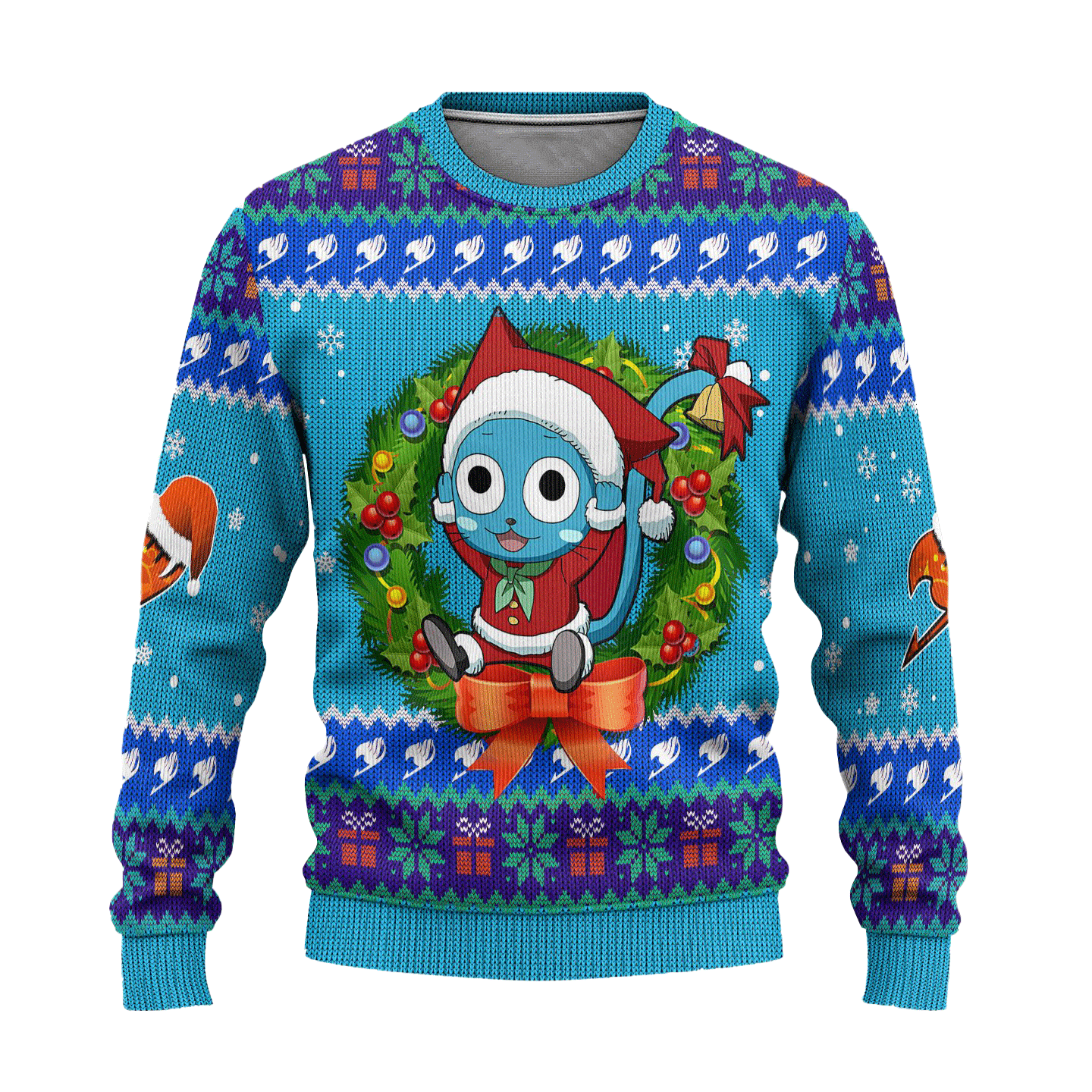 Happy Anime Ugly Christmas Sweater Custom Fairy Tail Xmas Gift