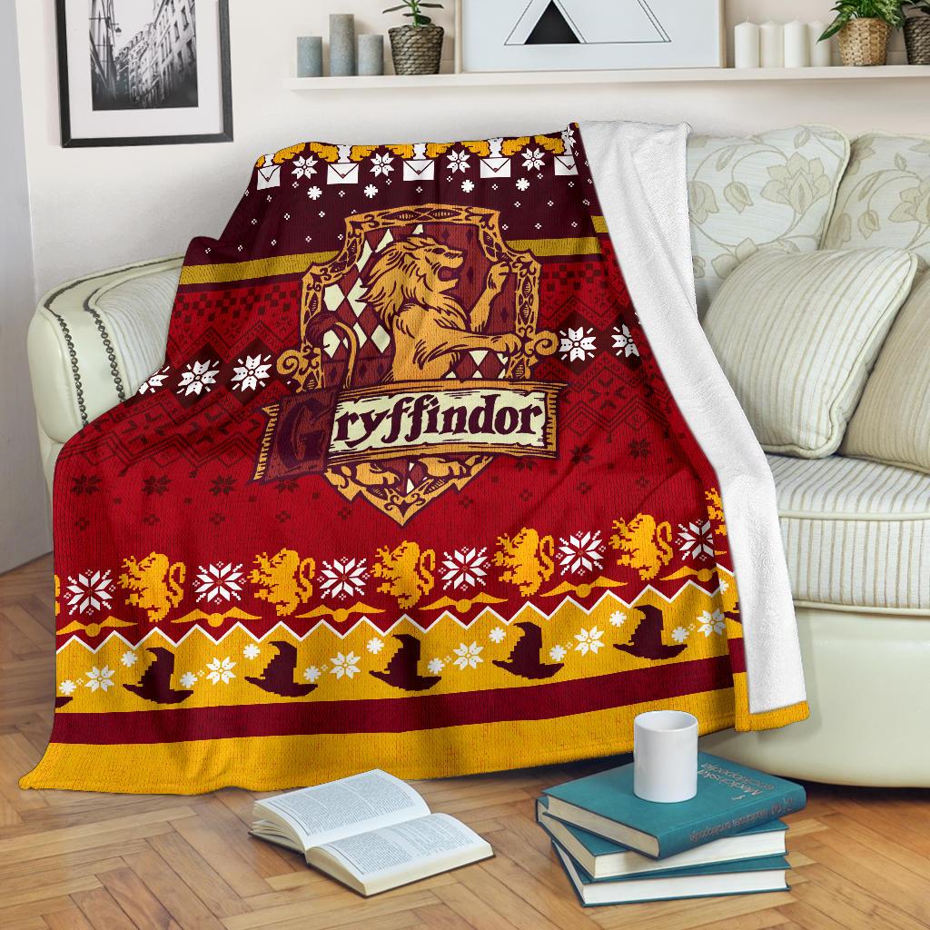Harry Potter Gryffindor Ugly Christmas Custom Blanket Home Decor
