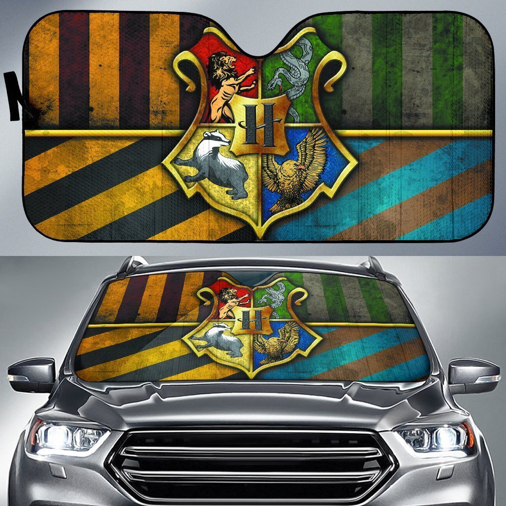 Harry Potter Hogwats Crest Car Sun Shades Amazing Best Gift Ideas 2022