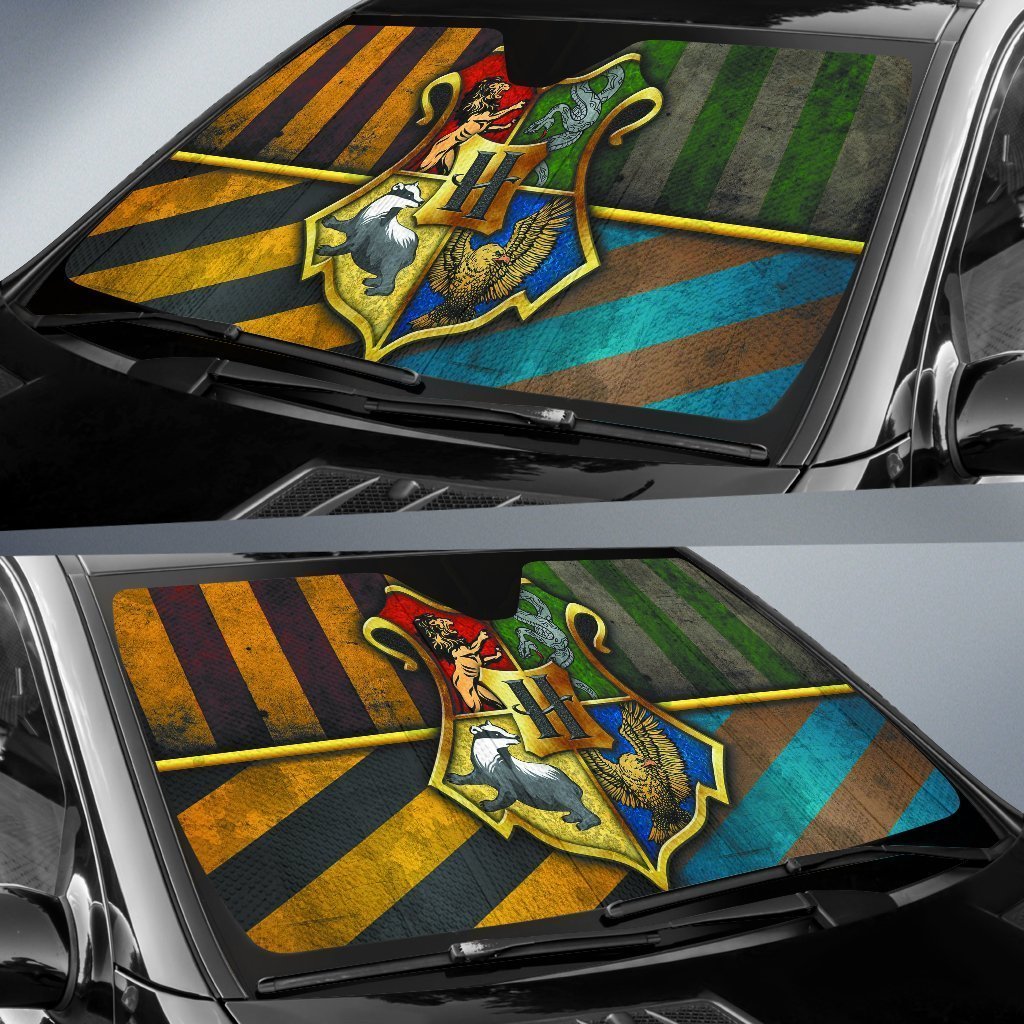 Harry Potter Hogwats Crest Car Sun Shades Amazing Best Gift Ideas 2022