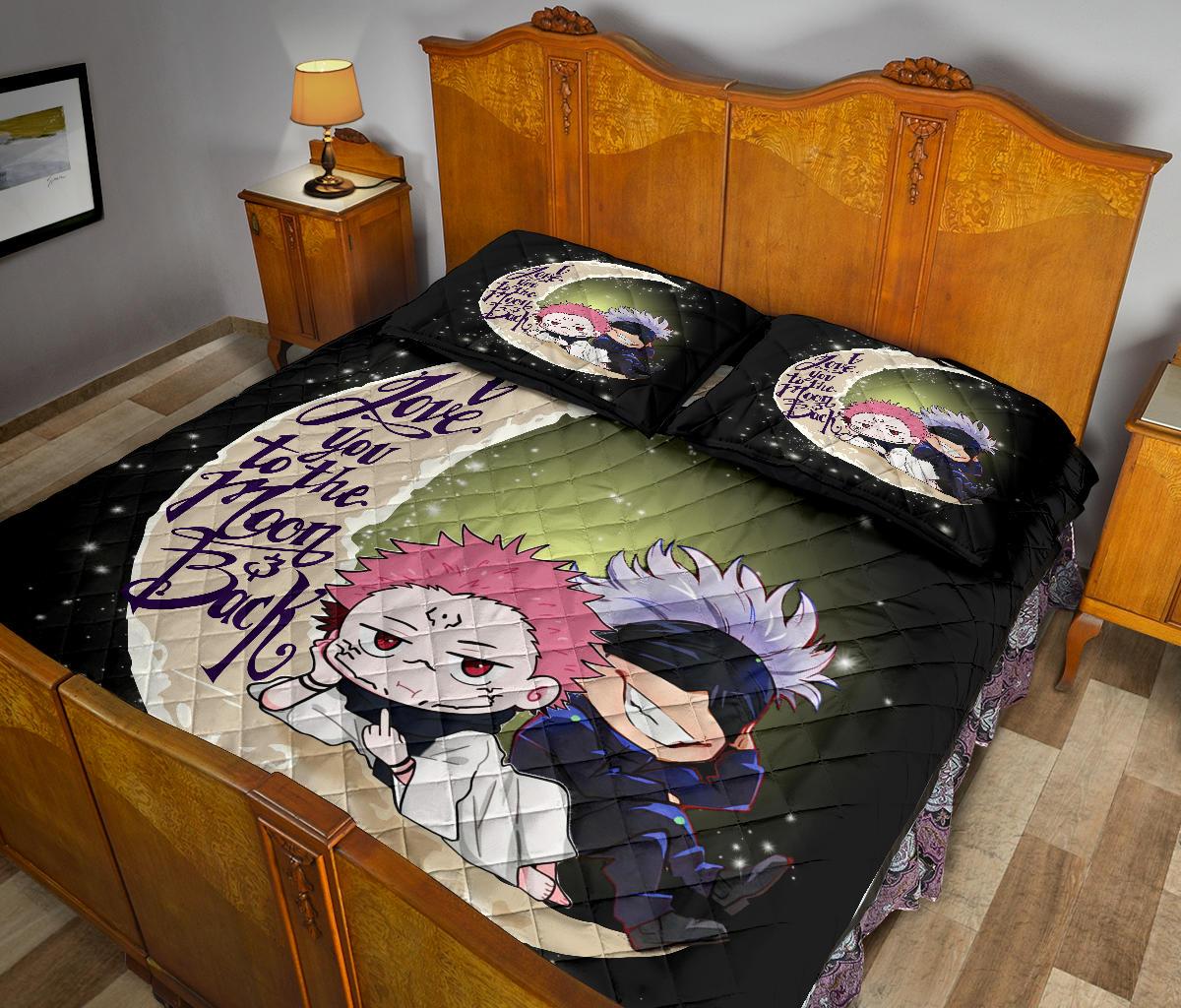 Jujutsu Kaisen Gojo Sukuna Chibi Anime Quilt Bed Sets - 99shirt