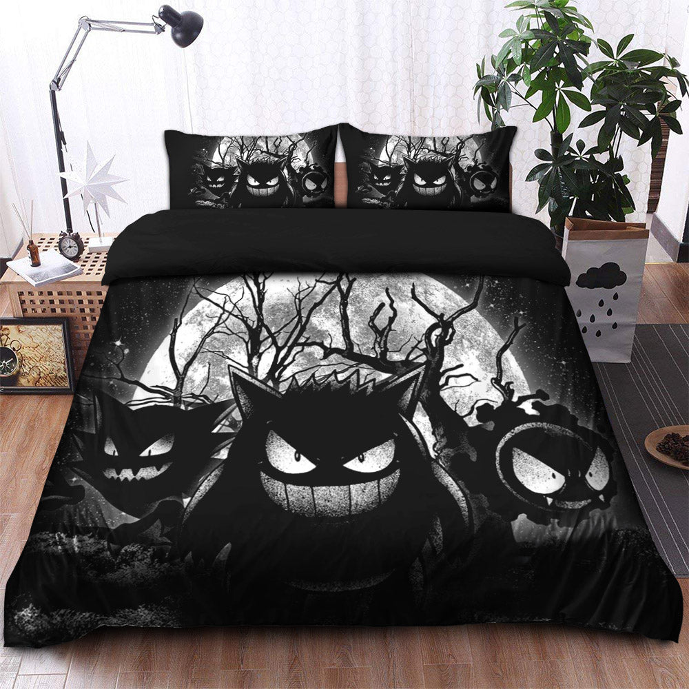 Pokemon Ghost Haunter Gengar Moonlight Bedding Set Duvet Cover And 2 Pillowcases