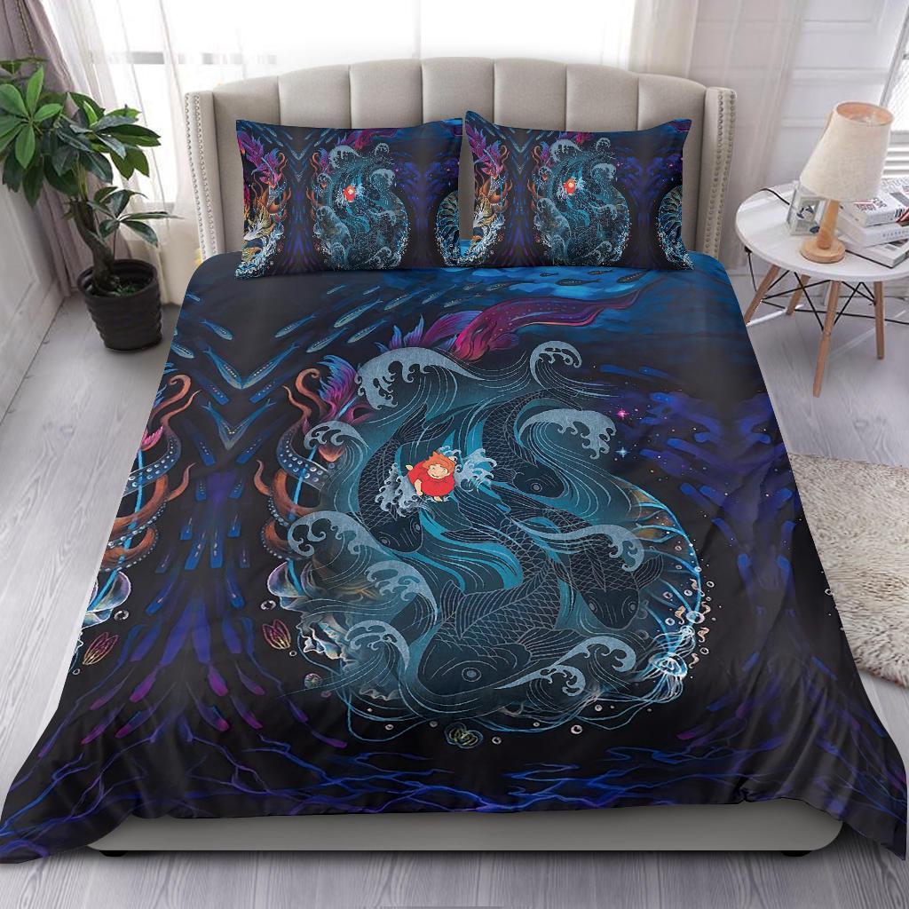 Sea Creatures Ponyo Bedding SetDuvet Cover And Pillowcase Set - 99shirt