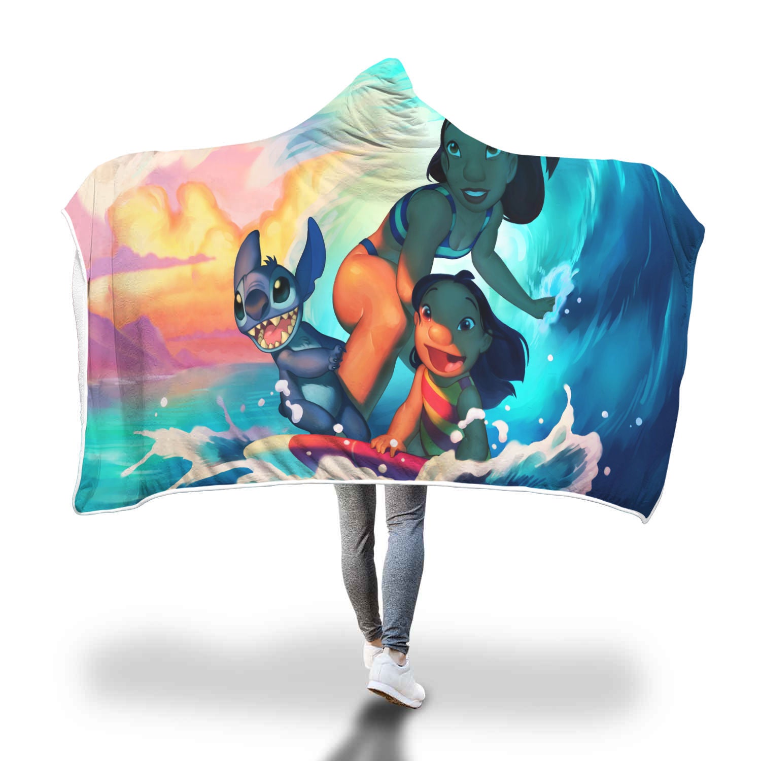 Lilo And Stitch Hooded Blanket