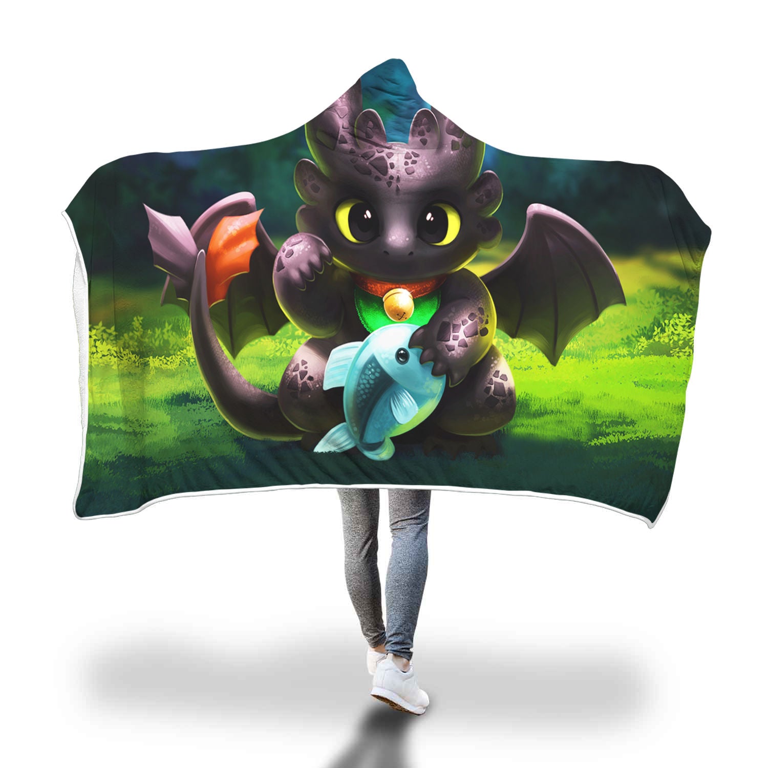 Toothless How To Train Your Dragon Hooded Blanket