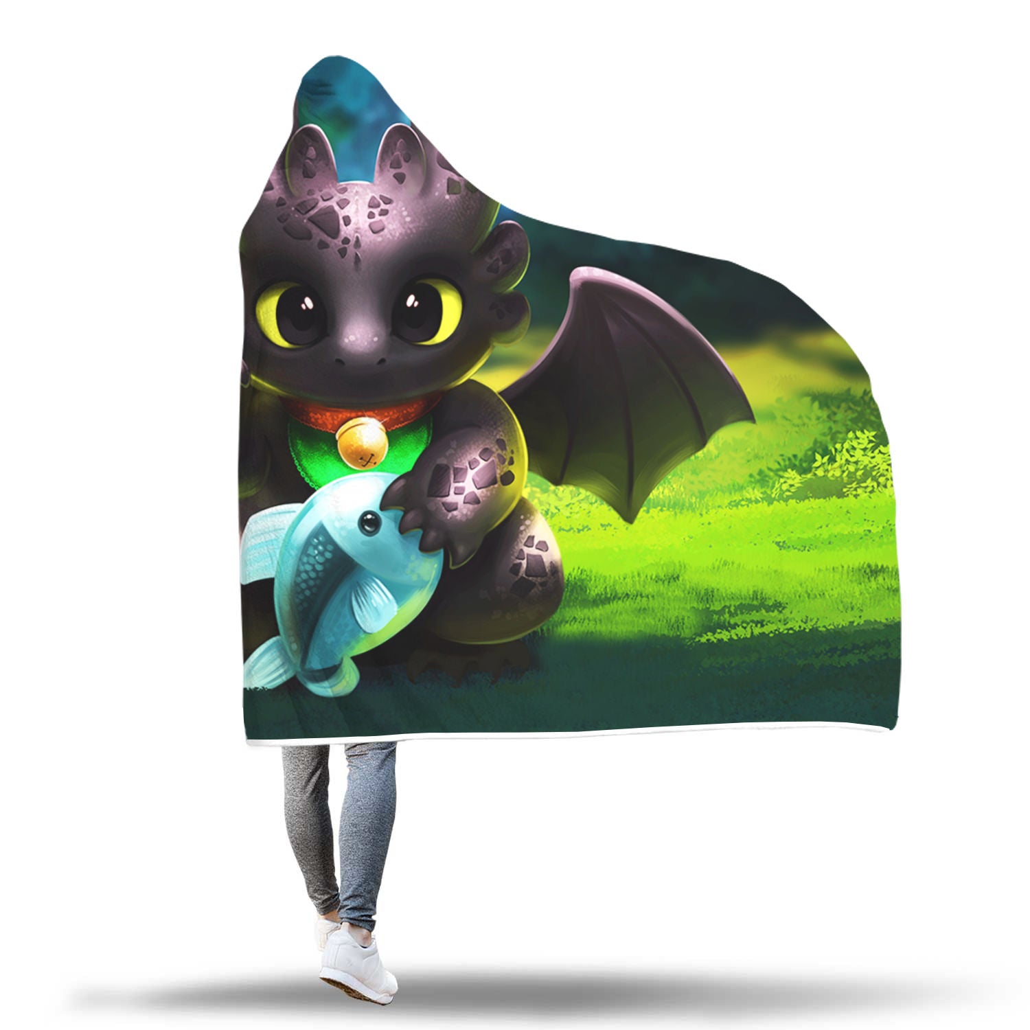 Toothless How To Train Your Dragon Hooded Blanket