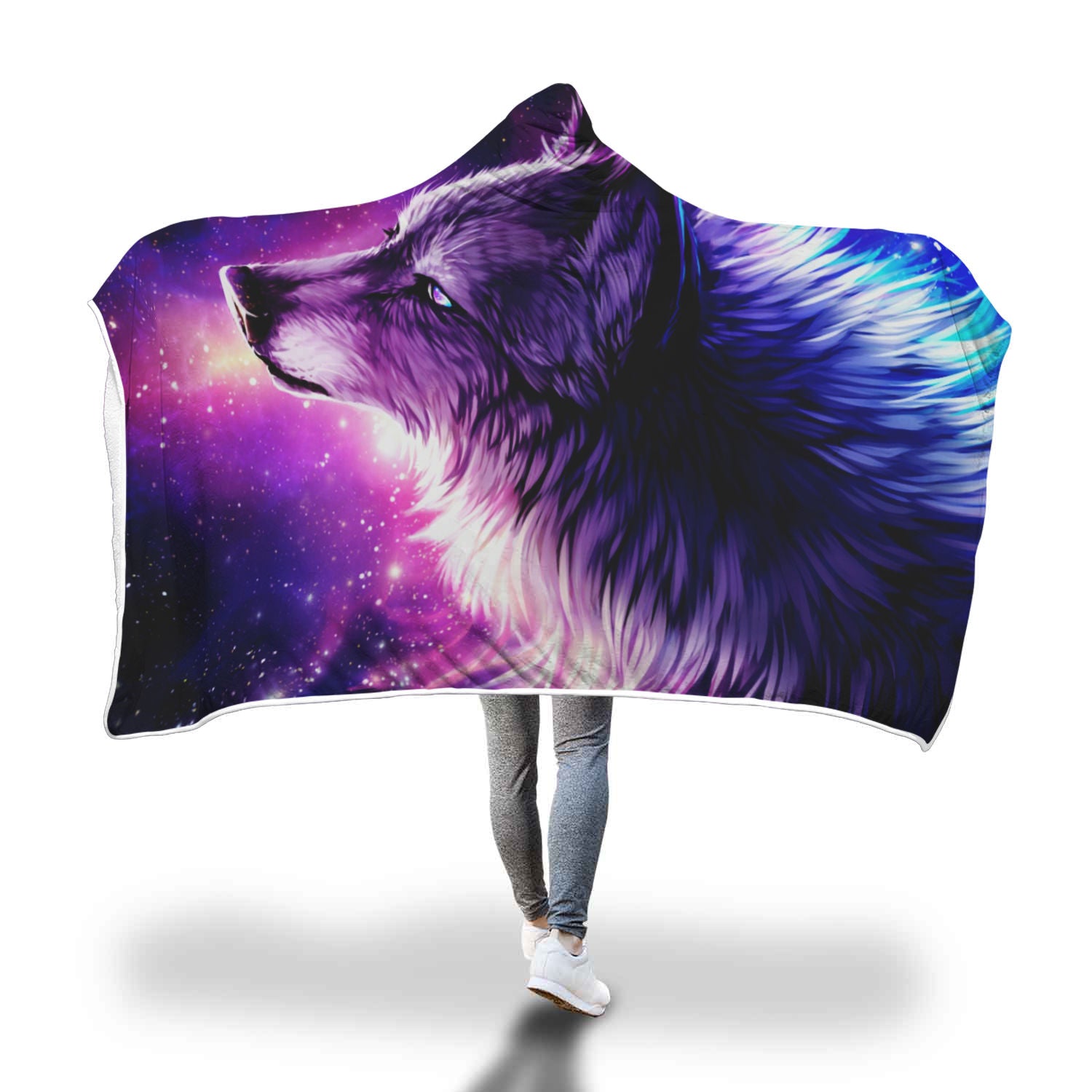 Wolf Hooded Blanket