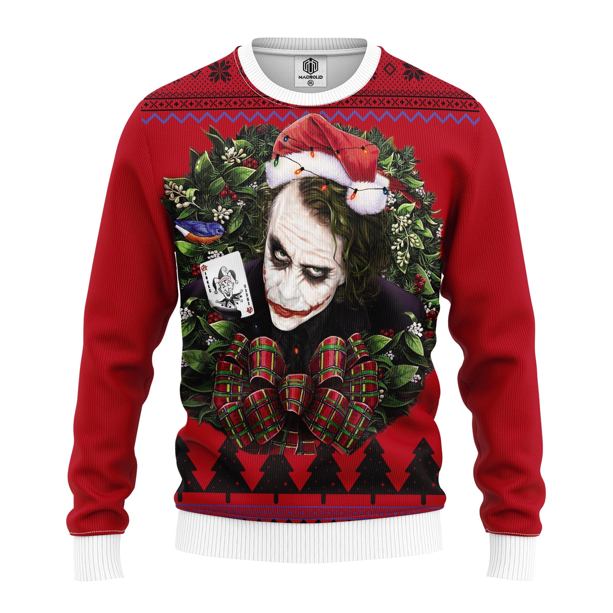 Joker With Card Noel Mc Ugly Christmas Sweater Thanksgiving Gift