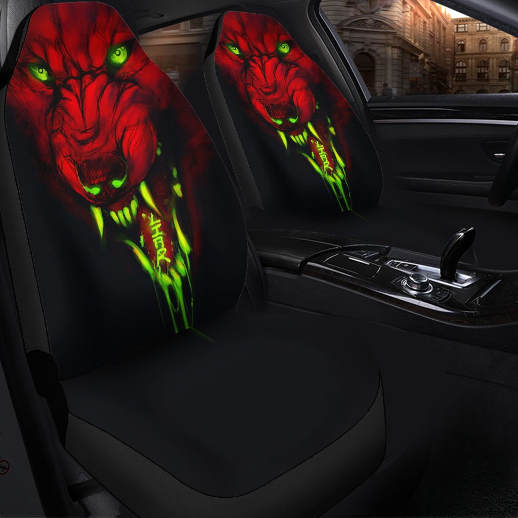 Red Wolf Seat Cover