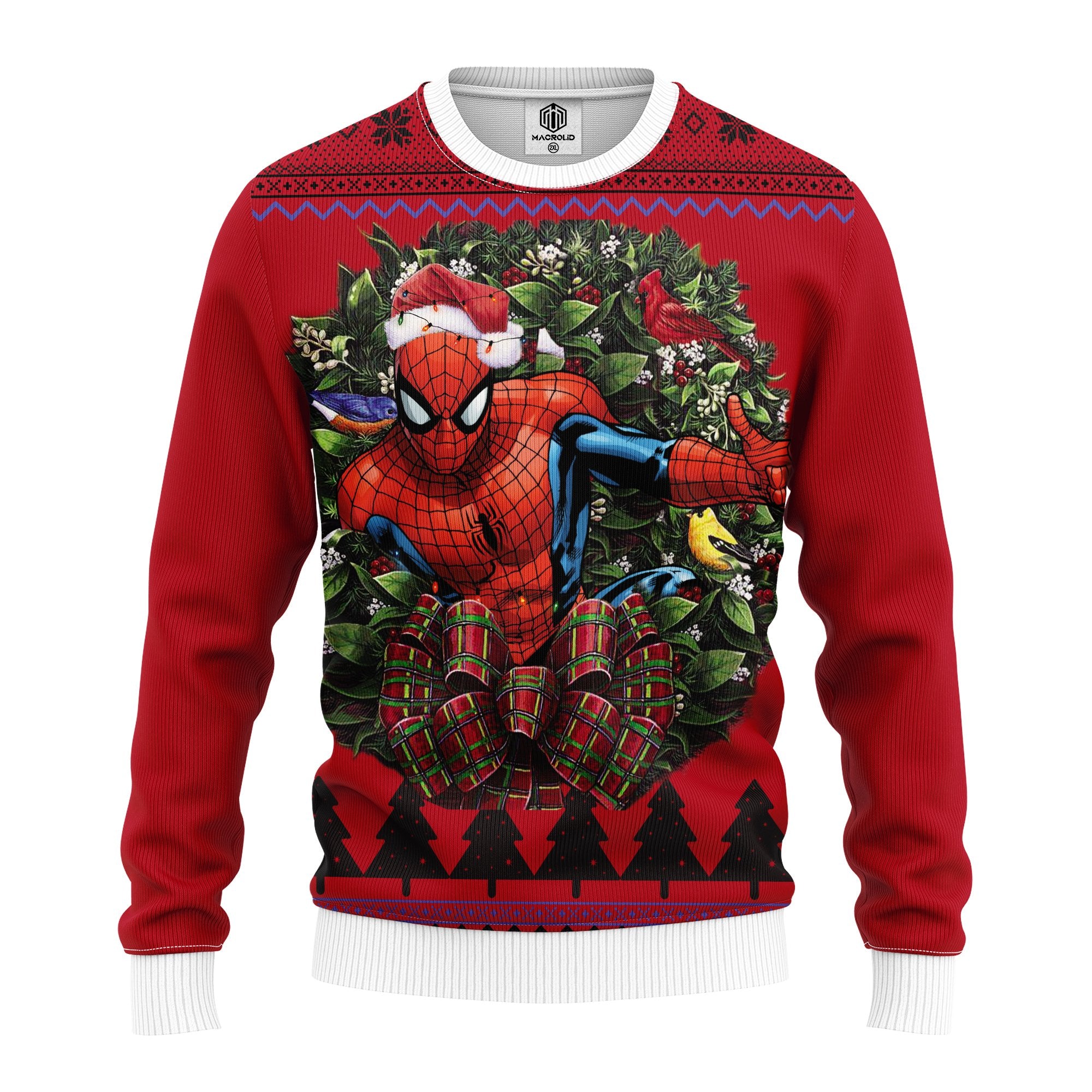 Spider Man Illustration Noel Mc Ugly Christmas Sweater Thanksgiving Gift