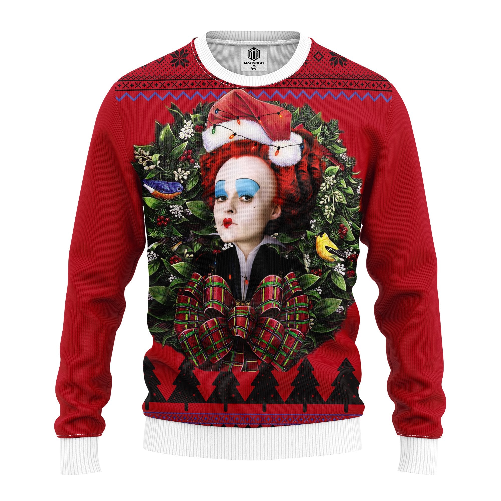 Alice In Wonderland Red Queen Noel Mc Ugly Christmas Sweater Thanksgiving Gift