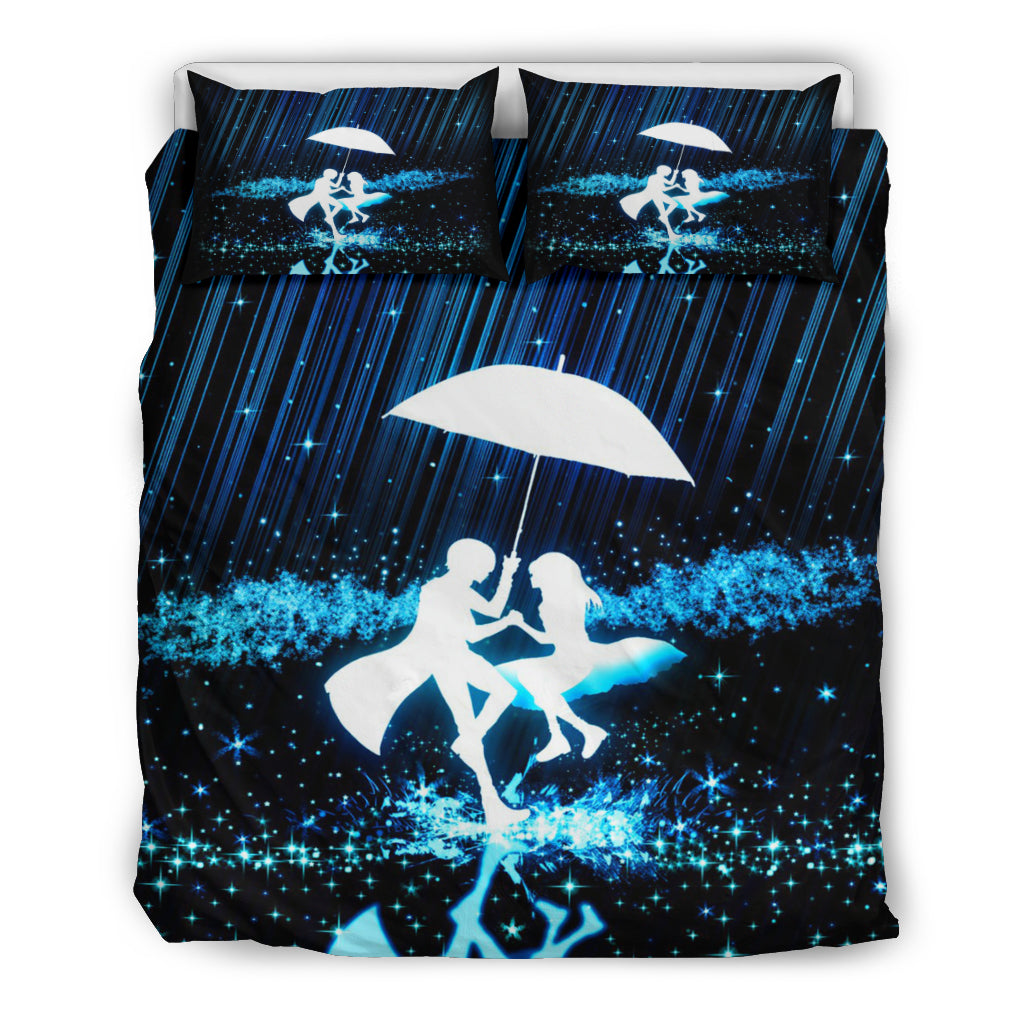 Dancing In The Rain Bedding Set Duvet Cover And Pillowcase Set