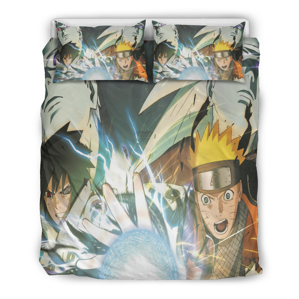 Naruto Vs Sasuke Bedding Set 2 Duvet Cover And Pillowcase Set