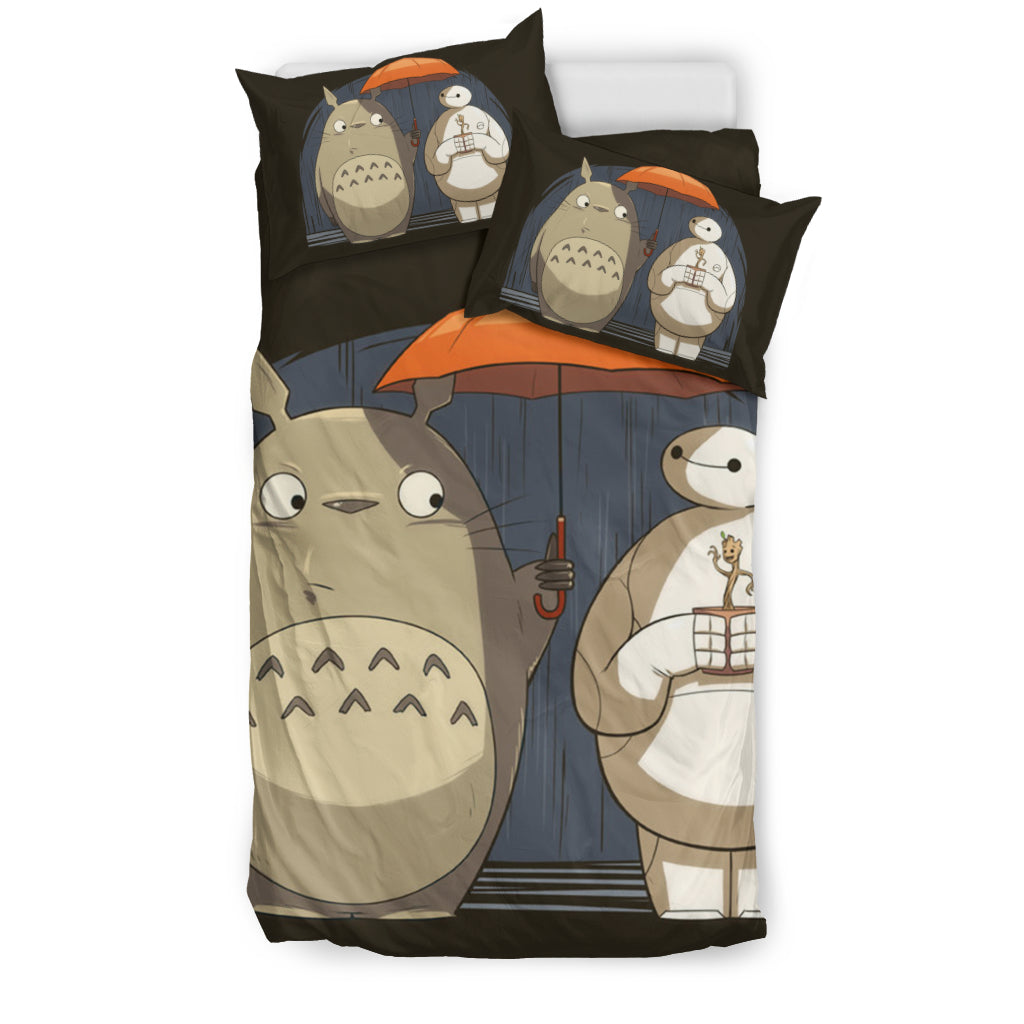 Totoro Baymax Bedding Set Duvet Cover And Pillowcase Set