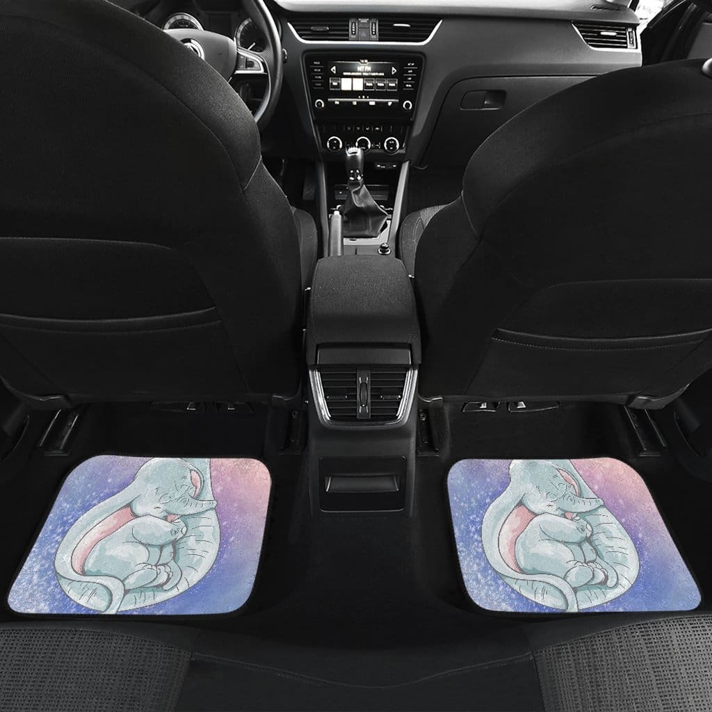 Baby Elephant Front And Back Car Mats (Set Of 4)
