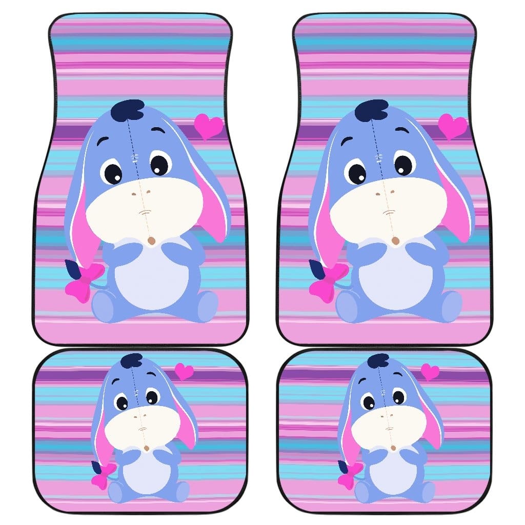Cute Eeyore Front And Back Car Mats (Set Of 4)