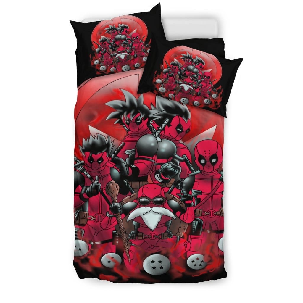 Deadpool Dragon Ball Funny Bedding Set Duvet Cover And Pillowcase Set